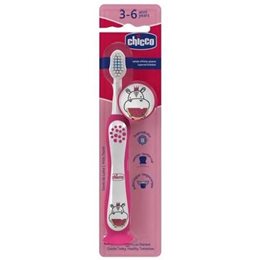 Chicco Παιδική Οδοντόβουρτσα Hippo 3-6 ετών Ρόζ, 1τεμ CHICCO Οδοντόβουρτσες