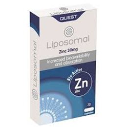 Quest Liposomal Zinc 30μg Λιποσωμικός Ψευδάργυρος 30 Κάψουλες QUEST Μέταλλα-Ιχνοστοιχεία