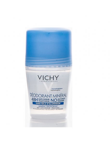 Vichy 48h Mineral Deodorant Roll-On Κατά της Κακοσμίας Χωρίς Άλατα Αλουμινίου 50ml