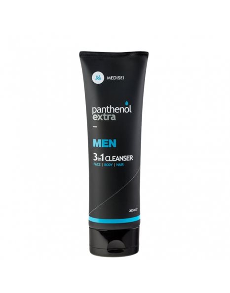 Panthenol Extra Men 3 in 1 Cleanser Καθαριστικό για Πρόσωπο/Σώμα/Μαλλιά 200ml