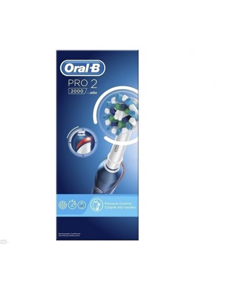 ORAL-B PRO2 2000 CrossAction Ηλεκτρική Επαναφορτιζόμενη Οδοντόβουρτσα, 1 τεμάχιο