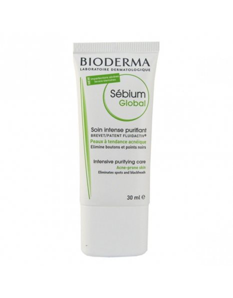 Bioderma Sebium Global Cream (30ml) - Kρέμα για εντατική θεραπεία για δέρμα με ακμή.