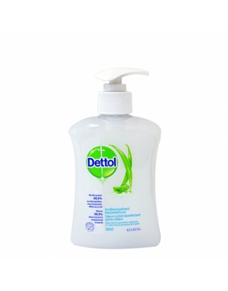 Dettol Moisture Aloe Vera & Milk Proteins Liquid Hand Wash 250ml Pump 2 4.5