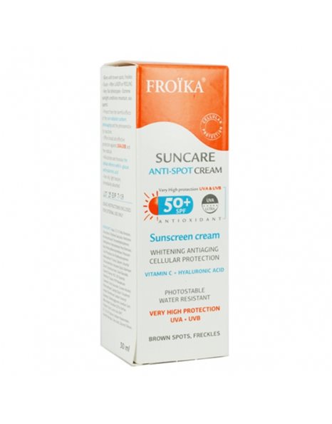 Froika Sun Care Anti-Spot Tube/Αντηλιακή κρέμα κατά των πανάδων SPF50 30ml