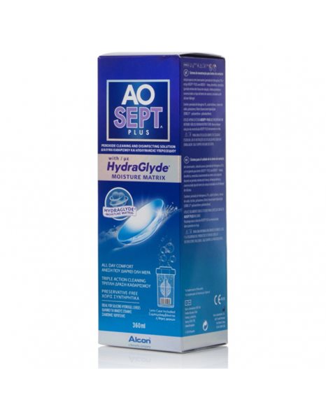 Alcon Aosept Plus Hydra Glyde 360ml - Υγρό Φακών Επαφής