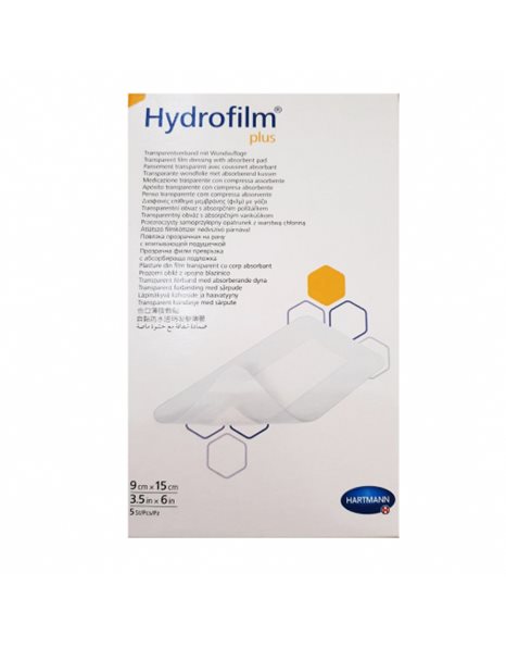 Hartmann Hydrofilm Plus 9cm x 15 cm Αυτοκόλλητα Επιθέματα Τραύματος 5τμχ