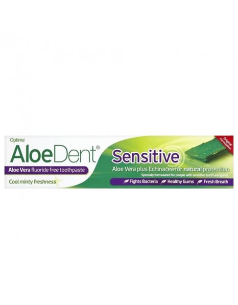 Optima Aloe Dent Sensitive Toothpaste - Οδοντόκρεμα Αλόης Για Ευαίσθητα Δόντια & Ούλα,100ml