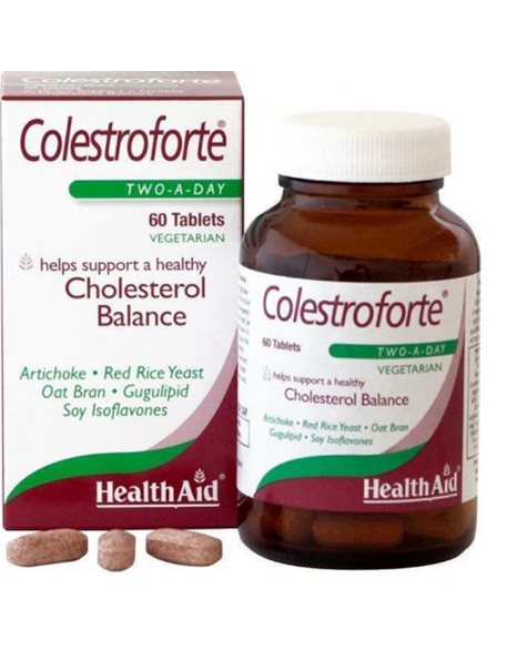 Health Aid Colestroforte, Συμπλήρωμα Διατροφής Για Χαμηλή Χοληστερίνη & Τριγλυκερίδια 60 Ταμπλέτες