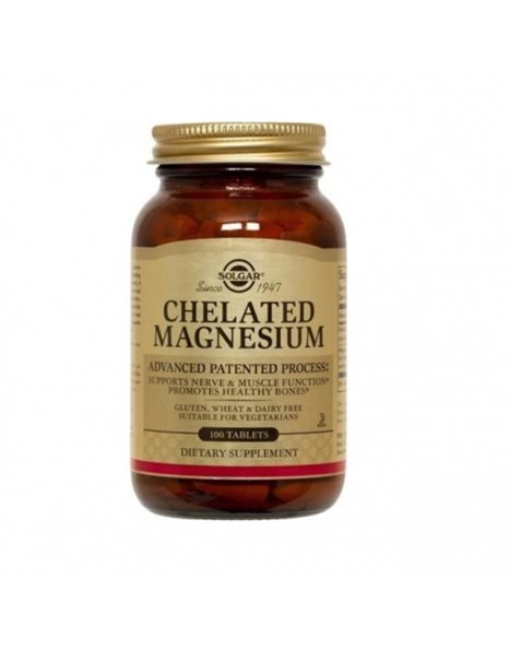 SOLGAR Chelated Magnesium 100mg,100 tabs