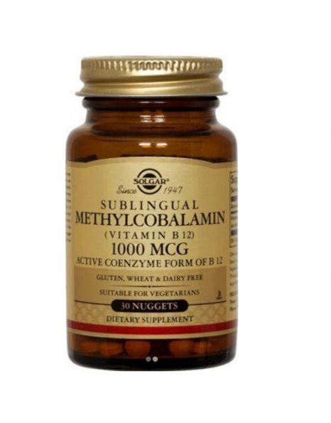 Solgar Methylcobalamin Βιταμίνη Β12 σε Μορφή Μεθυλοκοβαλιμίνης 1000mg 30Nuggets