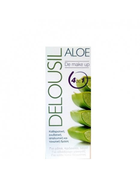 Delousil Aloe Demake Up 4 In 1 300ml, για μάτια, πρόσωπο, λαιμό και για αδιάβροχο μακιγιάζ
