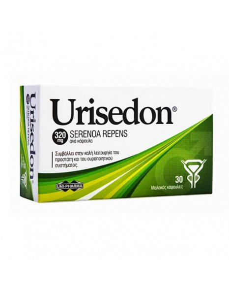 Uni-Pharma Urisedon 320mg Για Την Καλή Λειτουργία Του Προστάτη Και Του Ουροποιητικού Συστήματος 30 caps