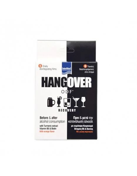 INTERMED HANGOVER RECOVERY ΤΑΙΝΙΕΣ ΔΙΑΣΠΕΙΡΟΜΕΝΕΣ ΣΤΟ ΣΤΟΜΑ ΠΡΙΝ & ΜΕΤΑ ΤΗΝ ΚΑΤΑΝΑΛΩΣΗ 6τμχ