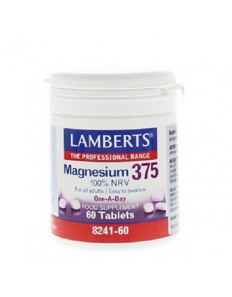 Lamberts Magnesium 375 100% NRV Μαγνήσιο 60 Ταμπλέτες