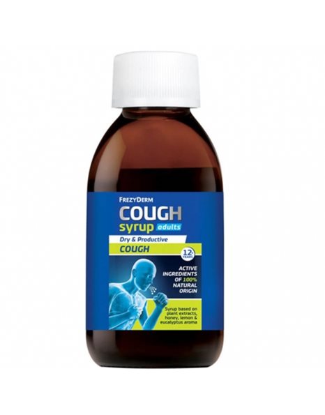 Frezyderm Cough Syrup Adults 12Y+ 182gr - Σιρόπι Για Τον Ξηρό & Παραγωγικό Βήχα Από 12ετών