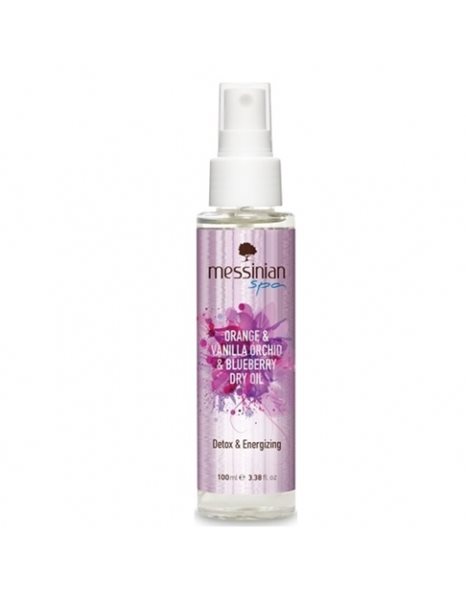 Messinian Spa Dry Oil Detox & Energizing Ξηρό Λάδι Πορτοκάλι Βανίλια Ορχιδέα & Μύρτιλο 100ml