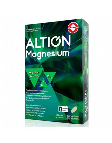 Altion Magnesium Συμπλήρωμα Διατροφής με Μαγνήσιο 375mg 30Caps.