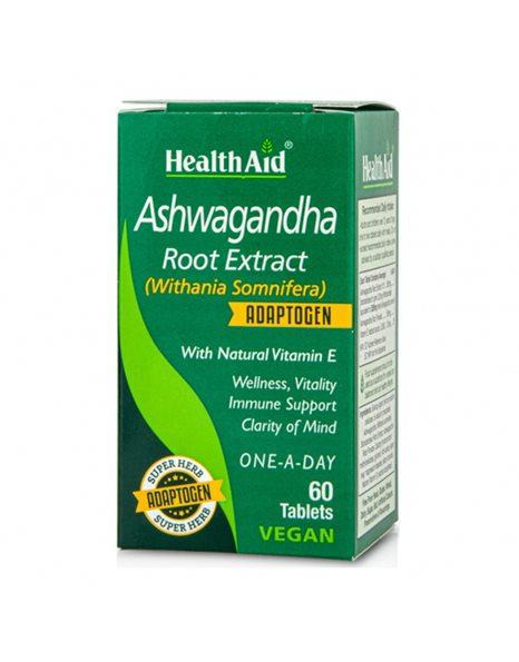 Health Aid Ashwagandha Root Extract για Ηρεμία, Ενέργεια & Υποστήριξη του Ανοσοποιητικού 60tabs