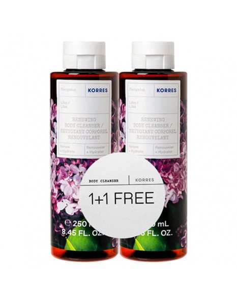 Korres Body Cleanser Πασχαλιά 1+1 Δώρο 2x250ml