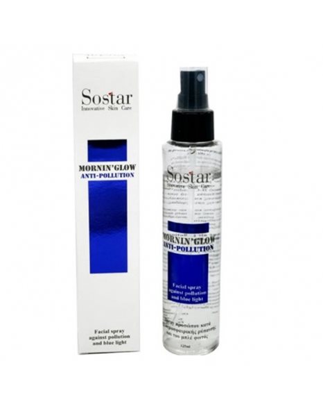 Sostar Spray Προσώπου Κατά Της Ατμοσφαιρικής Ρύπανσης Και Του Μπλε Φωτός Μπλε, 125ml