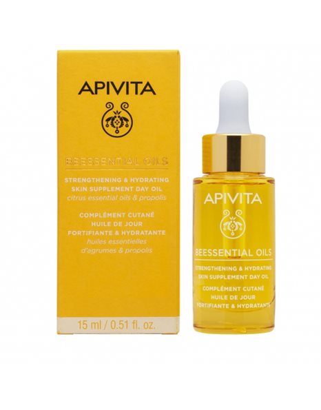 Apivita - Beessential Oils Έλαιο Προσώπου Ημέρας για Ενυδάτωση και Ενδυνάμωση της Επιδερμίδας 15ml
