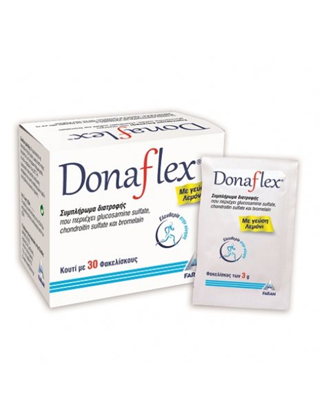 DONAFLEX 30SACH. (ΛΕΜΟΝΙ) glucosamine sulfate,chondroitin sulfate,bromelain