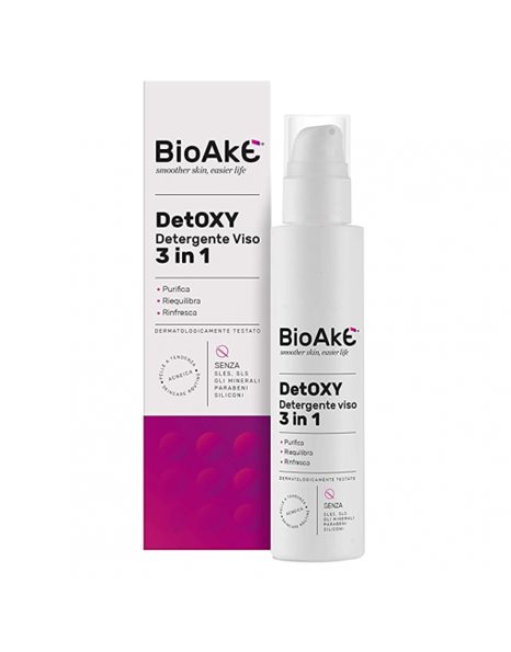 BioAke DetOXY Facial Cleanser Καθαριστικό Προσώπου 3 in 1 150ml