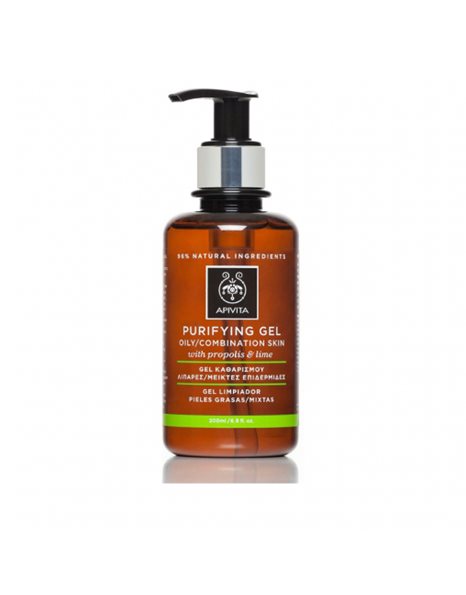 Apivita Purifying Gel Για Λιπαρές/Μικτές Επιδερμίδες Με Πρόπολη & Lime 200ml