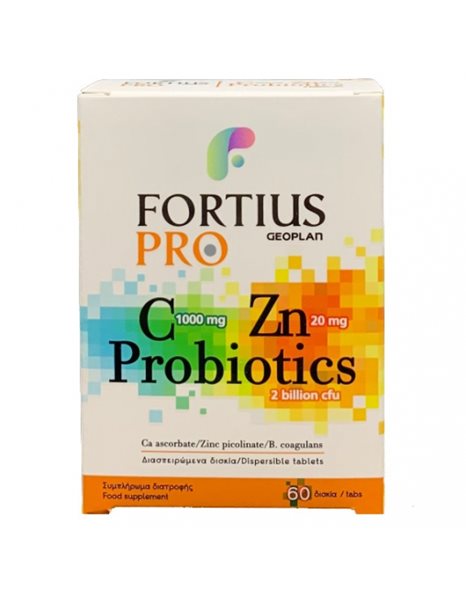 Geoplan Fortius Pro Vitamin C 1000 mg & Zinc 20 mg & Probiotics 60tabs