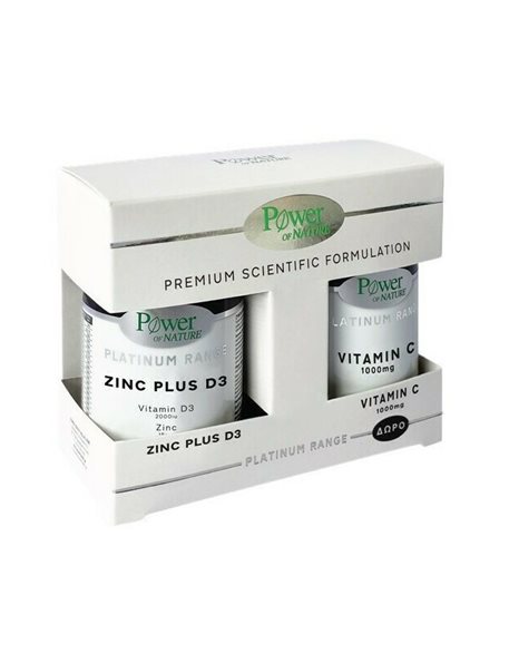 Power Health Classics Platinum Range Zinc 15mg Plus D3 2000iu 30tabs & Vitamin C 1000mg,20tabs