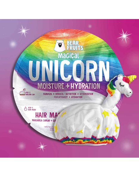 Bear Fruits Magical Unicorn Μάσκα Μαλλιών Για Φυσική Υγρασία & Ενυδάτωση 20ml + Σκουφάκι Μονόκερος