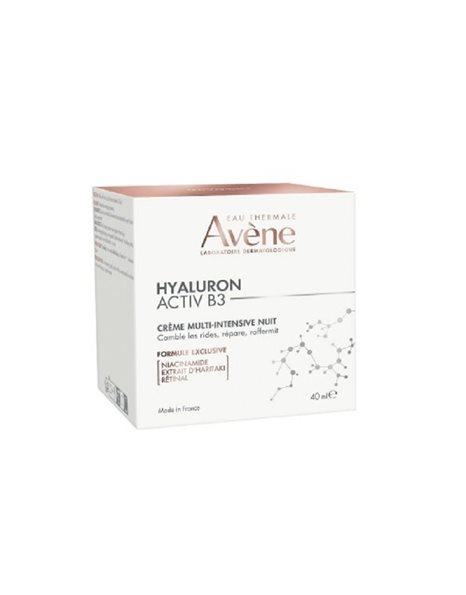 Avene Hyaluron Activ B3 Κρέμα Προσώπου Νυκτός με Υαλουρονικό Οξύ για Ενυδάτωση & Αντιγήρανση 40ml