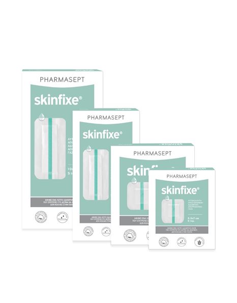 Pharmasept Skinfixe Αδιάβροχες Αποστειρωμένες Αυτοκόλλητες Γάζες 10x20cm 5 τεμάχια