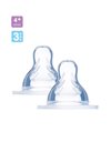 Mam Teat Skin Soft Θηλή Σιλικόνης για Μεγάλη Ροή Μέγεθος 3 Κωδ 410S από 4+ Μηνών 2 Τεμάχια