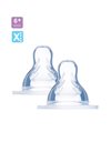 Mam Teat Skin Soft Θηλή Σιλικόνης για Πολύ Μεγάλη Ροή Μέγεθος X 415S από 6+ Μηνών 2 τμχ