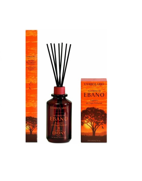 L'Erbolario Accordo Di Ebano Fragrance For Scented Wood Sticks Αρωματικό Χώρου με Ξύλινα Στικς 200ml
