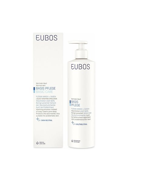Eubos Liquid Blue Washing Emulsion 400ml - Υγρό Καθαρισμού Χωρίς Άρωμα