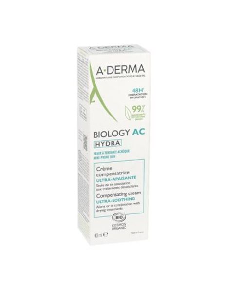 A-Derma Biology AC Hydra Compensating Ultra-Soothing Cream Καταπραϋντική Κρέμα Προσώπου 40 ml