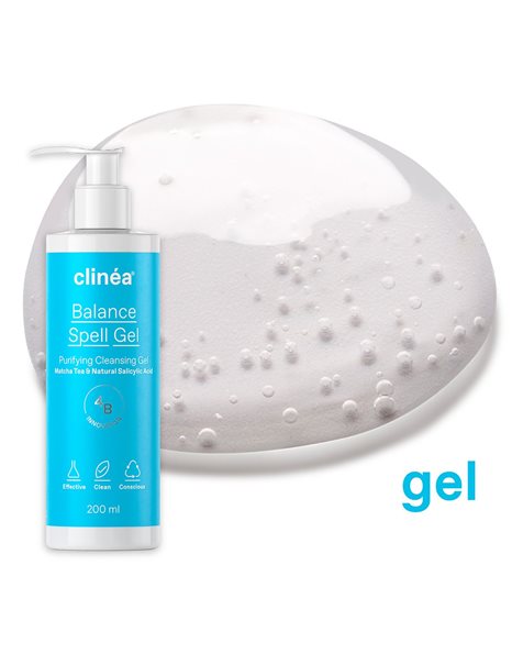 Clinea Balance Spell Gel Purifying Cleansing Gel Καθαριστικό Τζελ Προσώπου 200 ml