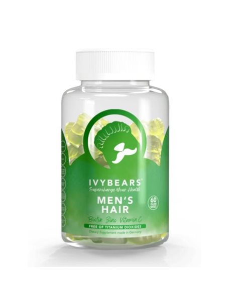 IvyBears Men's Hair Συμπλήρωμα Διατροφής για Υγιή Μαλλιά για Άνδρες, 60 Ζελεδάκια Αρκουδάκια