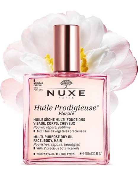 Nuxe Huile Prodigieuse Florale, Ξηρό Ενυδατικό Λάδι Για Πρόσωπο, Σώμα & Μαλλιά 100ml
