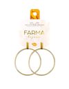 Farma Bijoux Υποαλλεργικά Σκουλαρίκια Κρίκοι Επιχρυσωμένοι 40mm (CG555-40M)