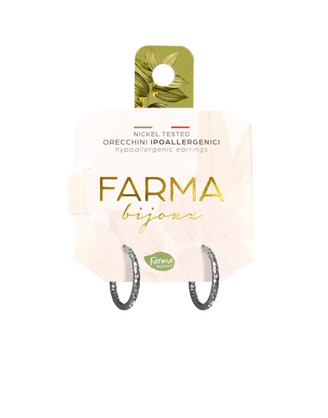 Farma Bijoux Υποαλλεργικά Σκουλαρίκια Μικροί Κρίκοι Ασημί 8mm (C605-8M) 