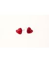 Farma Bijoux Υποαλλεργικά Σκουλαρίκια for Kids Κόκκινες Καρδιές 7.5mm (L615G) 