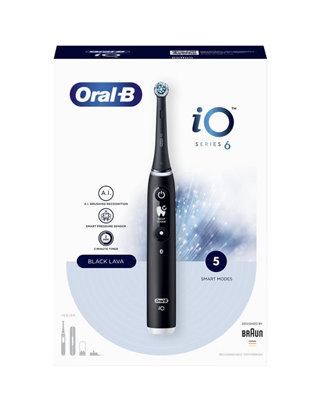 Oral-B iO Series 6 Magnetic Black Lava - Ηλεκτρική Οδοντόβουρτσα 1τμχ.