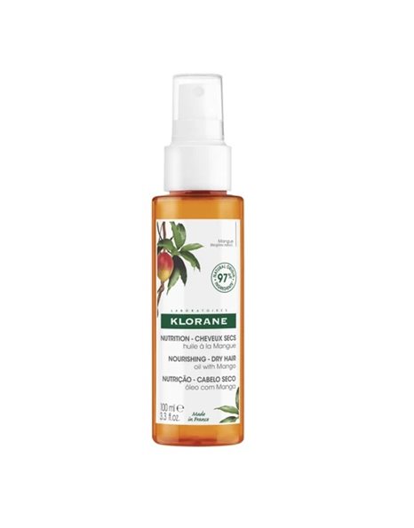 Klorane Nourishing Dry Hair Oil With Mango Έλαιο Θρέψης Με Μάνγκο Για Ξηρά Μαλλιά 100ml