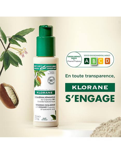 Klorane Cica-Serum Ορός Προστασίας & Επανόρθωσης για Ξηρά-Κατεστραμμένα Μαλλιά 100 ml