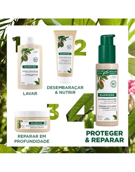 Klorane Cica-Serum Ορός Προστασίας & Επανόρθωσης για Ξηρά-Κατεστραμμένα Μαλλιά 100 ml