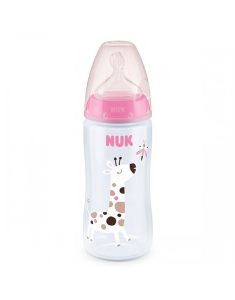Nuk Πλαστικό Μπιμπερό 300ml First Choice με Θηλή Σιλικόνης & Ένδειξη Θερμοκρασίας 6-18m Γκρι Κοάλα