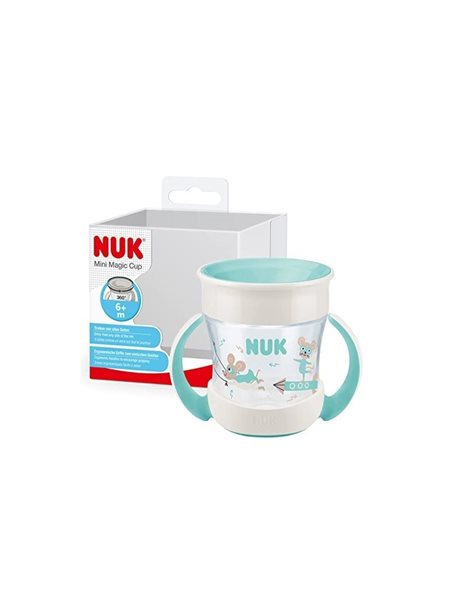 Nuk Παιδικό Ποτηράκι "Mini Magic" από Πλαστικό Γαλάζιο 160ml για 6m+
